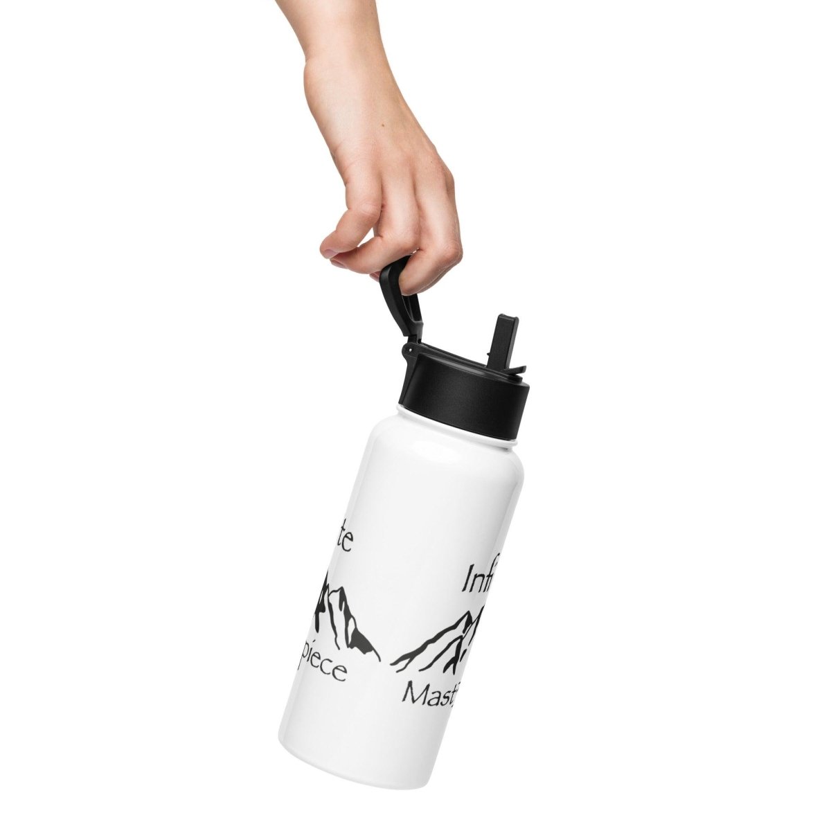 Black "Legend" 32oz. Printed Stainless Steel Water Bottle - Infinite Mast3rpiece - 