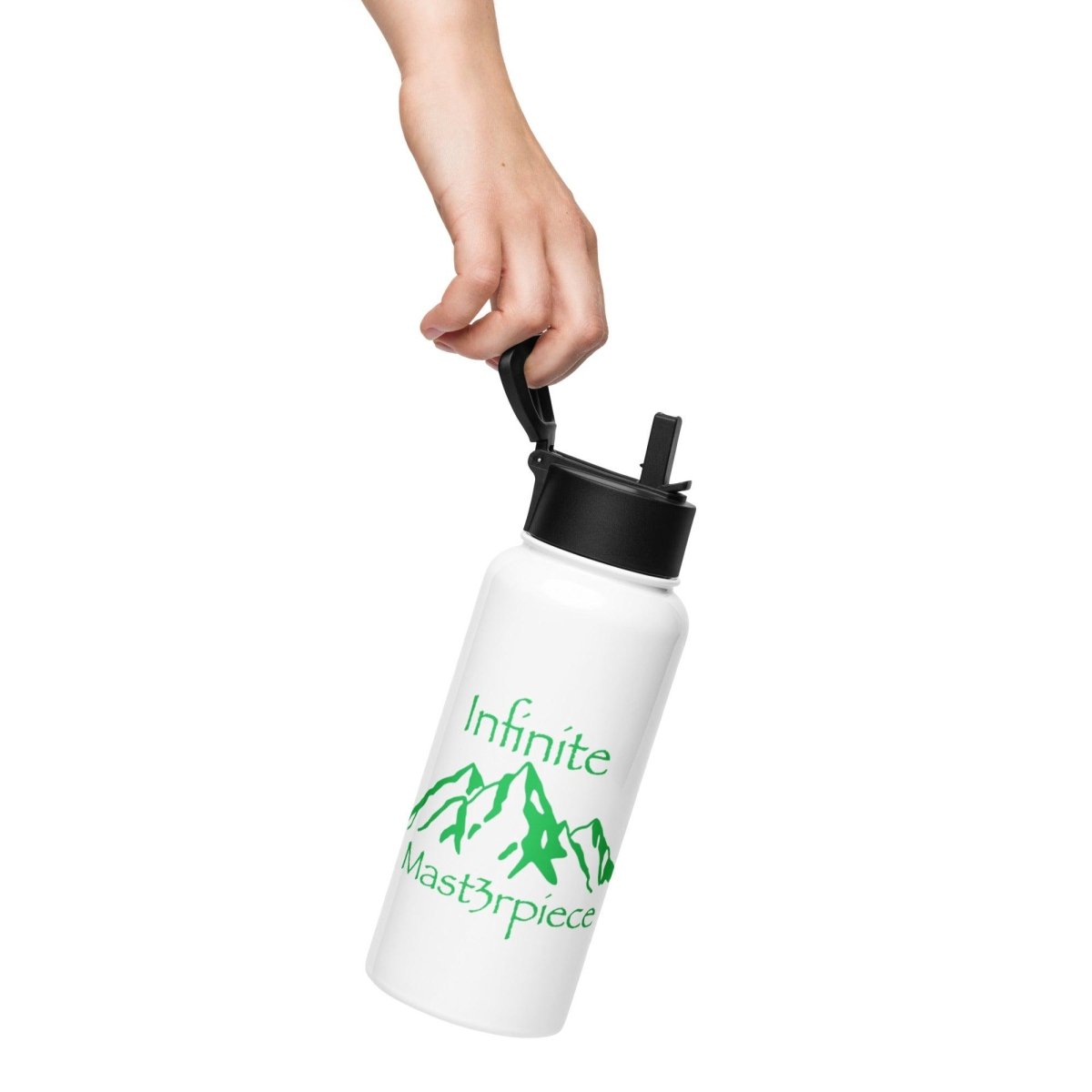 Green "Legend" 32oz. Printed Stainless Steel Water Bottle - Infinite Mast3rpiece - 