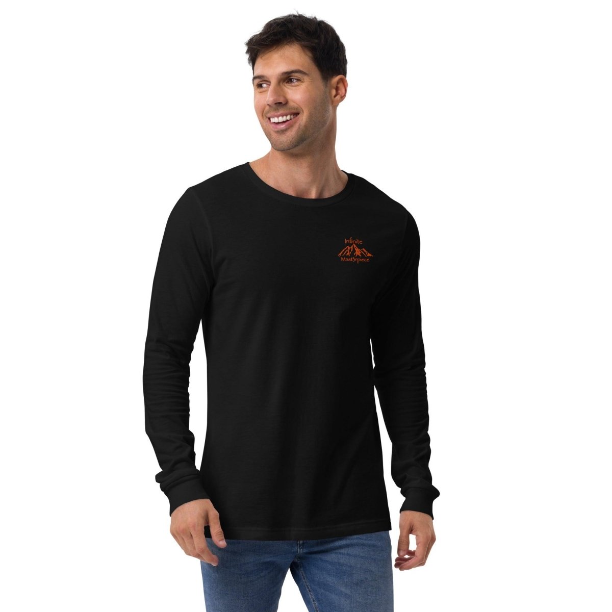 Mens "Legend" in Orange Long Sleeve T-Shirt - Infinite Mast3rpiece - 