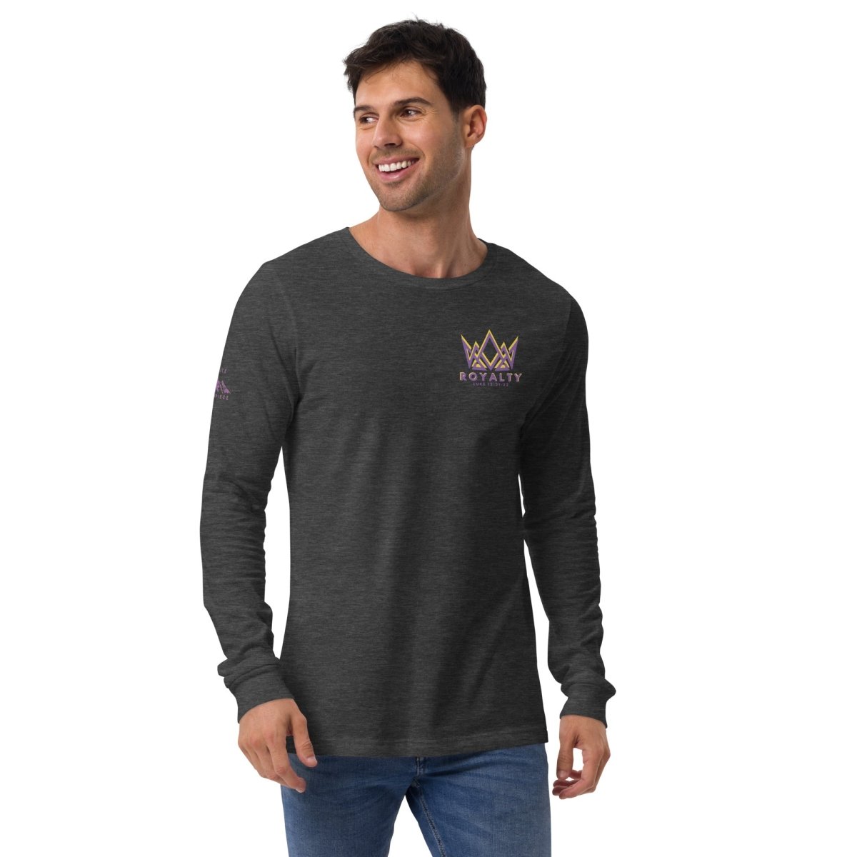 Mens Royalty in Christ Long Sleeve T-Shirt - Long Sleeve T-Shirt - Infinite Mast3rpiece - 