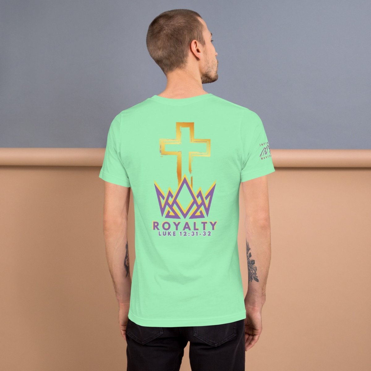 Mens Royalty in Christ T-Shirt - Short Sleeve T-Shirt - Infinite Mast3rpiece - 