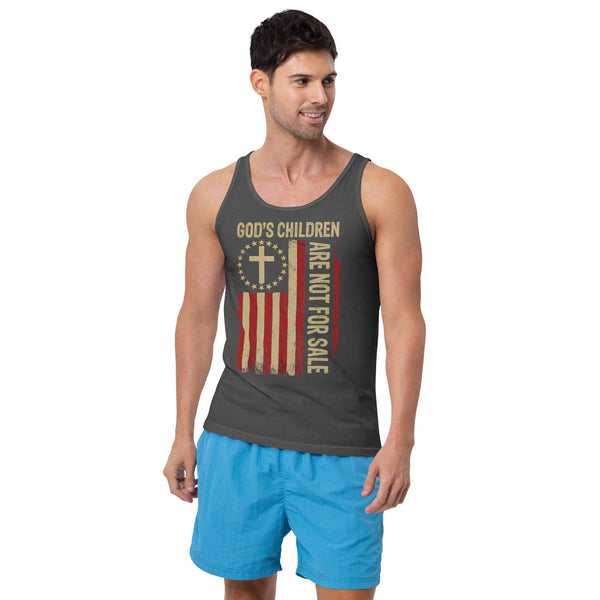 Mens "God's Children" Not 4 Sale Flag Tank Top