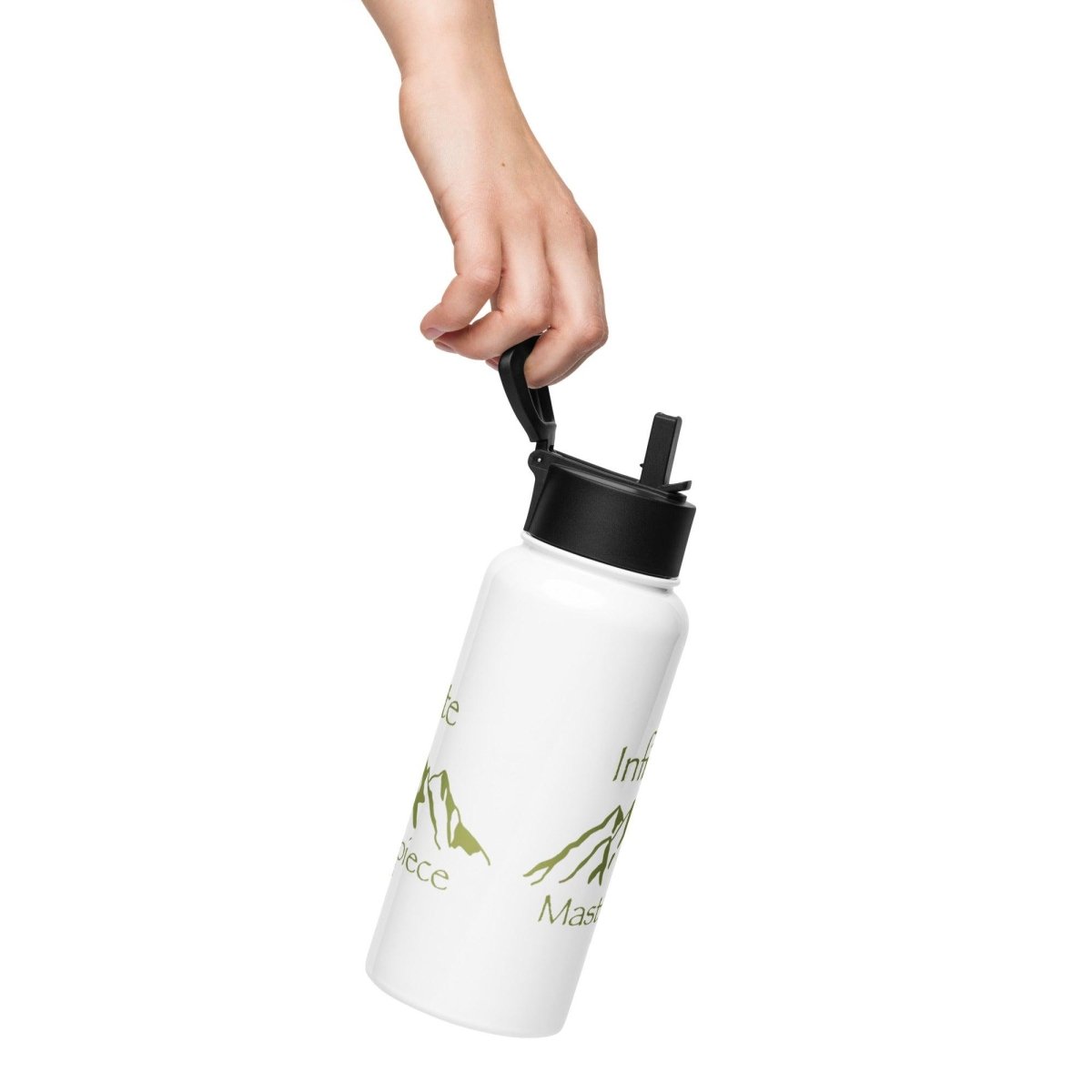 Olive "Legend" 32oz. Printed Stainless Steel Water Bottle - Infinite Mast3rpiece - 