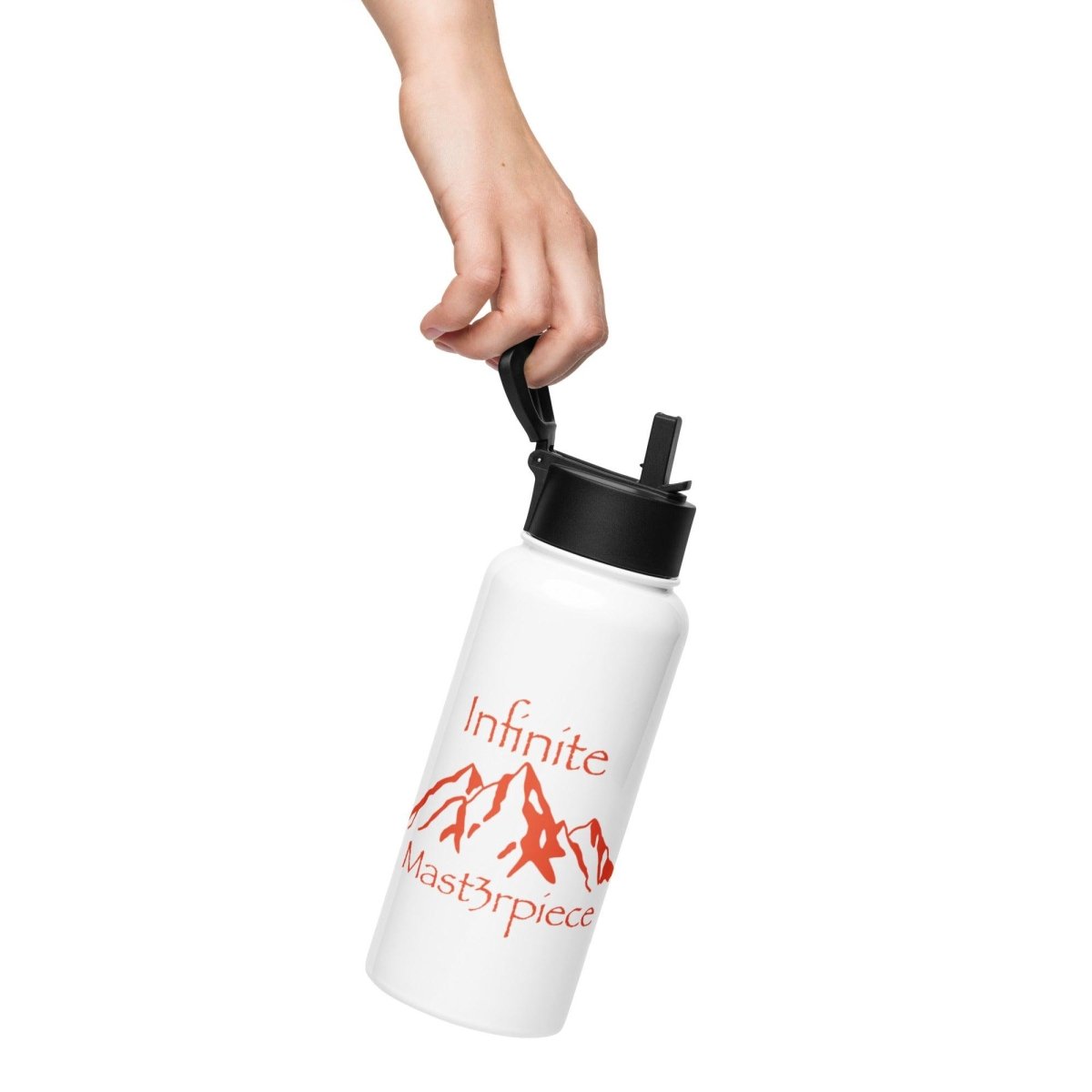 Red "Legend" 32oz. Printed Stainless Steel Water Bottle - Infinite Mast3rpiece - 