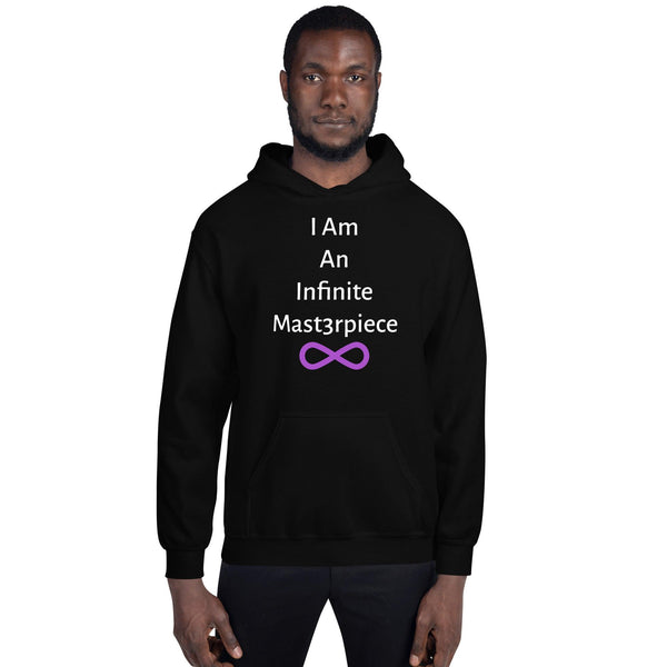 Mens "I Am Mast3rpiece" White/Purple Premium Hoodie