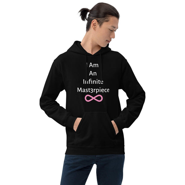 Mens "I Am Mast3rpiece" White/Pink Premium Hoodie