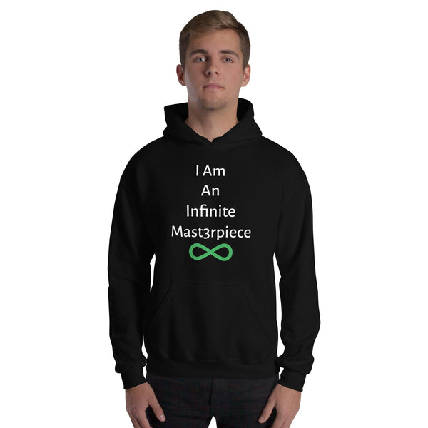 Mens "I Am Mast3rpiece" White/Green Premium Hoodie