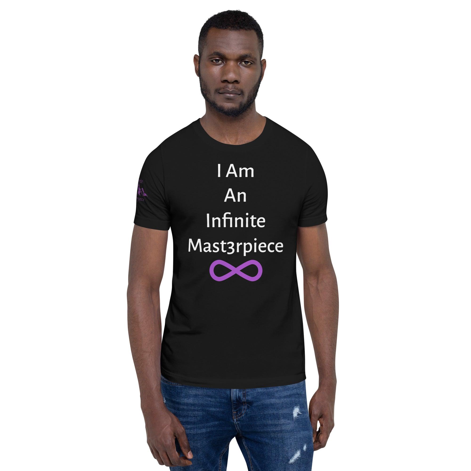 Mens "I Am Mast3rpiece" White/Purple t-shirt